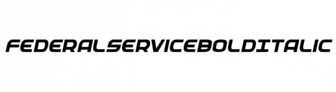 Federal Service Bold Italic  Frei Schriftart Herunterladen