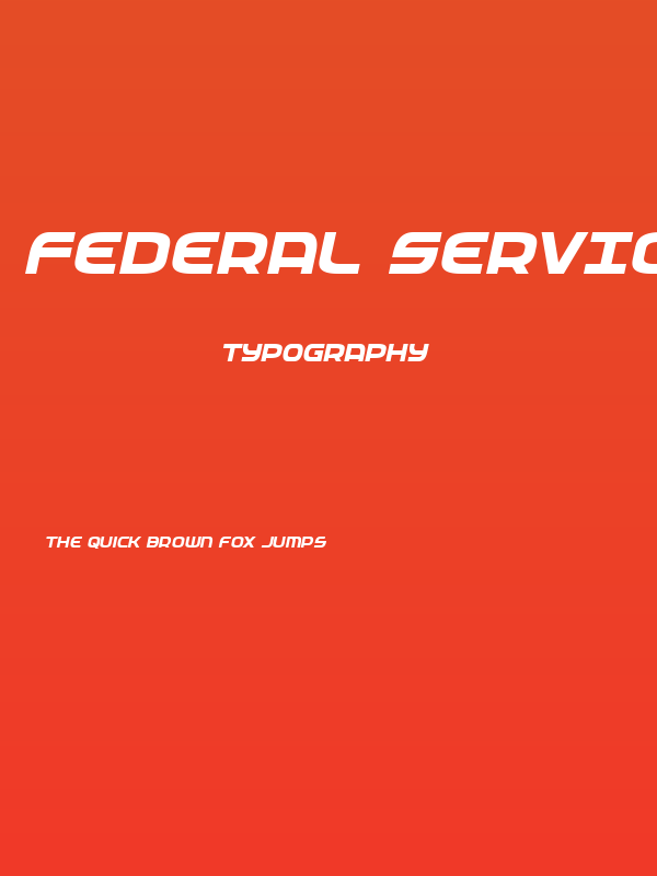Federal Service Bold Italic Poster