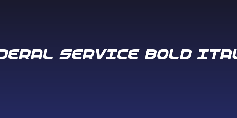 Federal Service Bold Italic Social Header