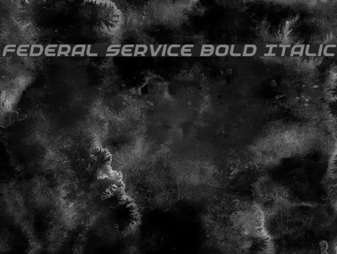 Federal Service Bold Italic examples