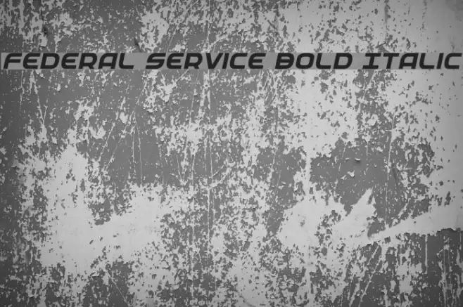 Federal Service Bold Italic examples