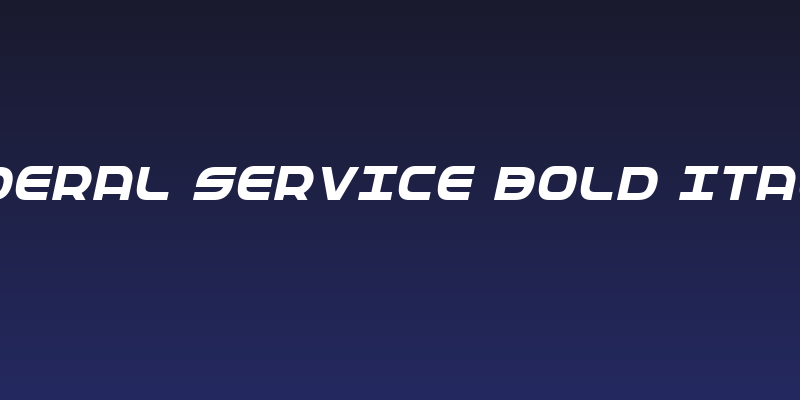 Federal Service Bold Italic Social Header
