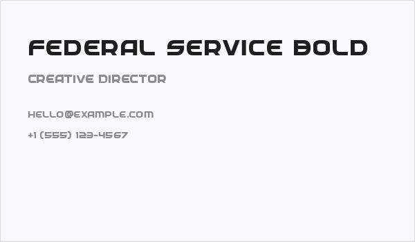 Federal Service Bold Business Card