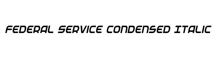Federal Service Condensed Italic Font