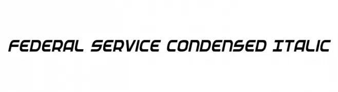 Federal Service Condensed Italic  Descarca Fonturi Gratis