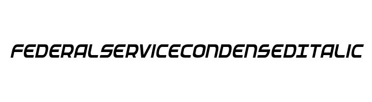 Federal Service Condensed Italic  Free Fonts Download