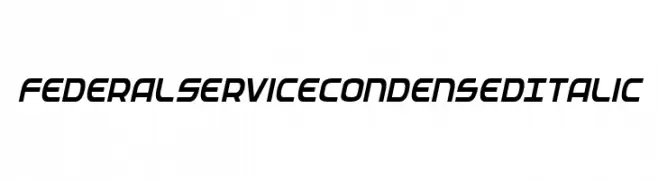 Federal Service Condensed Italic  baixar fontes gratis