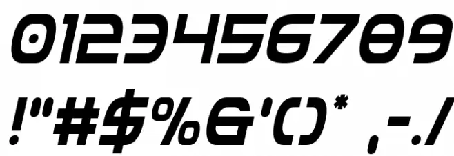 Federal Service Condensed Italic Font OTHER CHARS