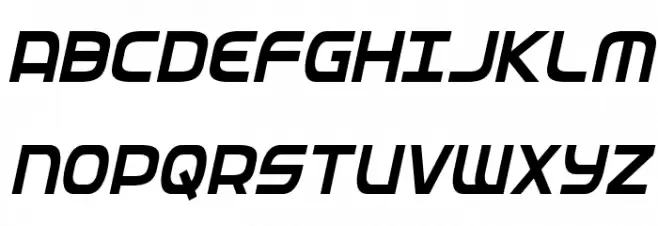 Federal Service Condensed Italic Schriftart Groß