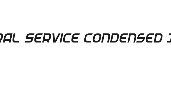 Federal Service Condensed Italic Logo