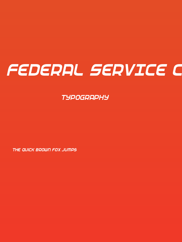 Federal Service Condensed Italic Poster