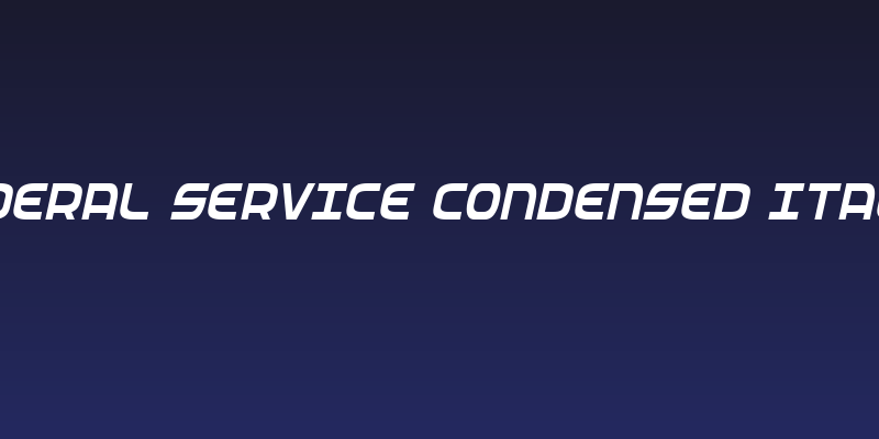 Federal Service Condensed Italic Social Header