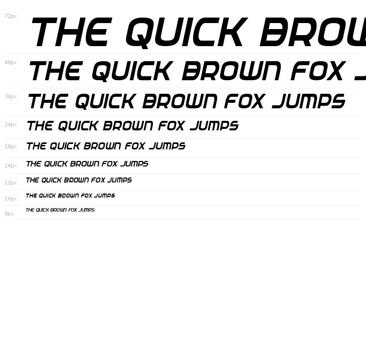 Federal Service Condensed Italic Waterfall