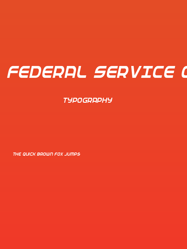 Federal Service Condensed Italic Poster