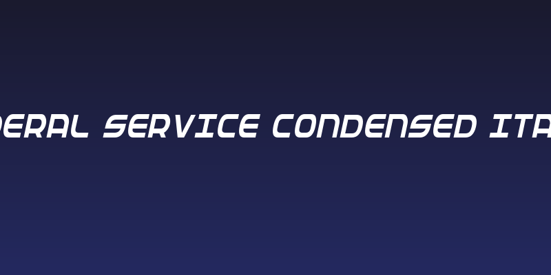 Federal Service Condensed Italic Social Header