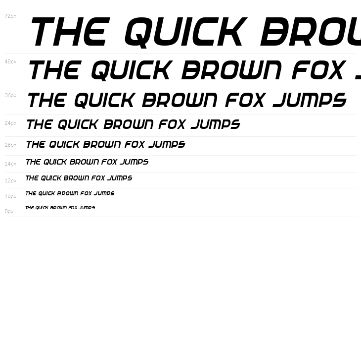 Federal Service Condensed Italic Waterfall