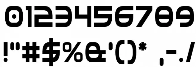 Federal Service Condensed Font OTHER CHARS