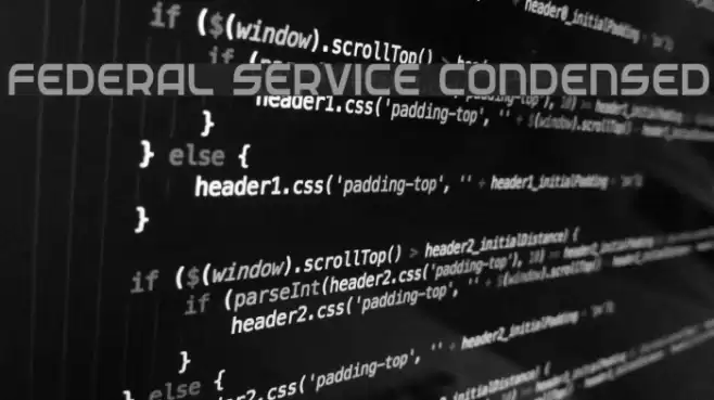 Federal Service Condensed Font examples