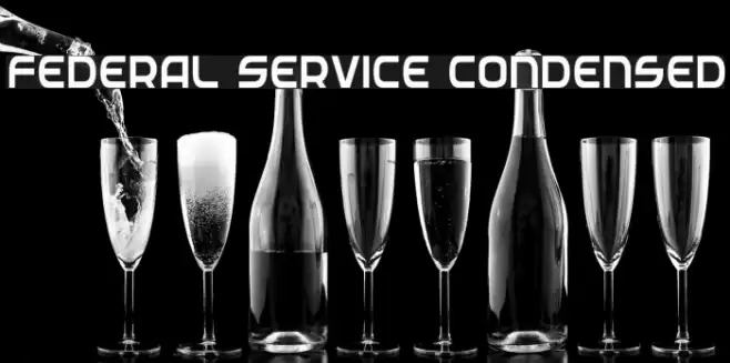 Federal Service Condensed Font examples