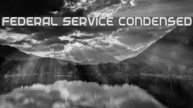 Federal Service Condensed Font examples