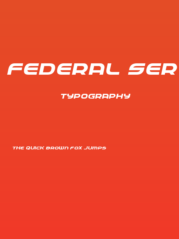 Federal Service Expanded Bold Italic Poster