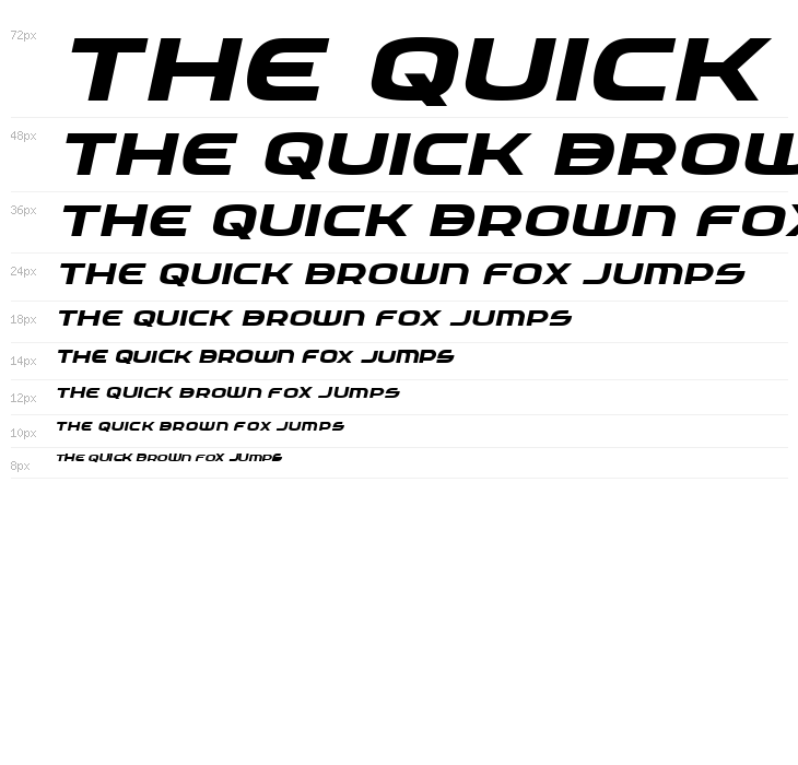 Federal Service Expanded Bold Italic Waterfall