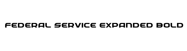 Federal Service Expanded Bold  フリーフォントのダウンロード
