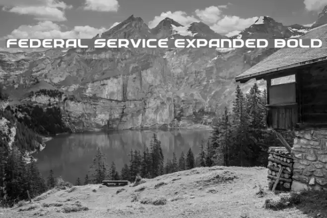 Federal Service Expanded Bold Font examples