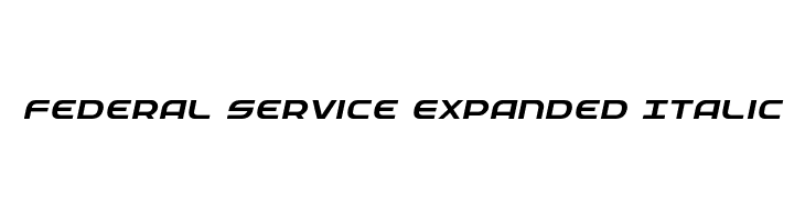 Federal Service Expanded Italic Font