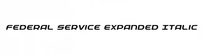 Federal Service Expanded Italic  Descarca Fonturi Gratis
