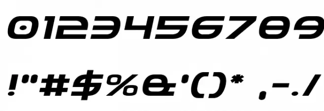 Federal Service Expanded Italic Font OTHER CHARS