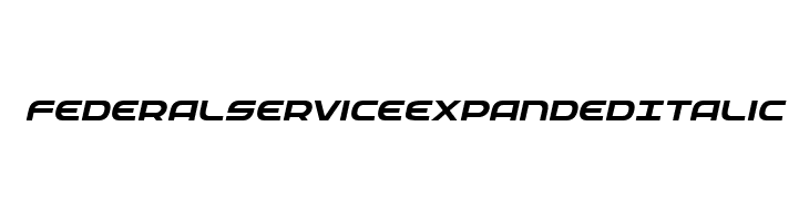 Federal Service Expanded Italic  les polices de caractères gratuit tlcharger