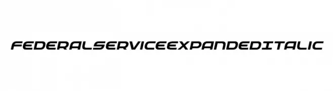 Federal Service Expanded Italic  Frei Schriftart Herunterladen