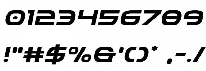 Federal Service Expanded Italic Font OTHER CHARS