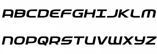 Federal Service Expanded Italic Schriftart Groß