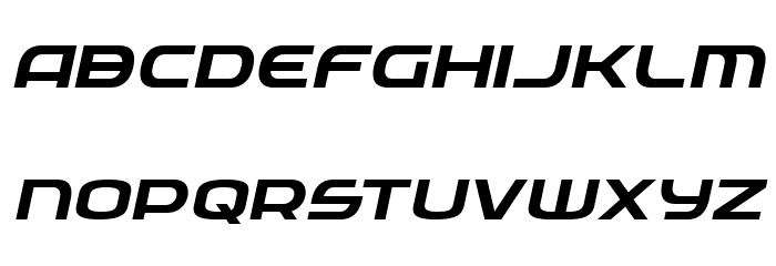 Federal Service Expanded Italic Font LOWERCASE