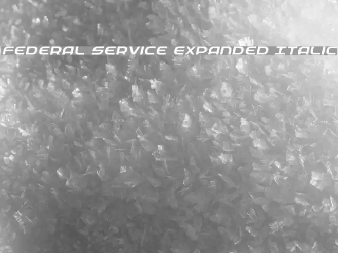 Federal Service Expanded Italic Font examples