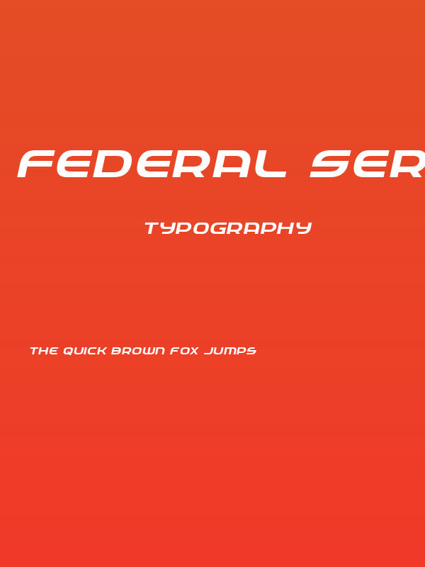 Federal Service Expanded Italic Poster