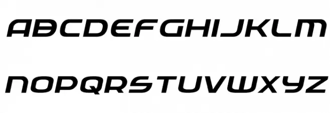Federal Service Expanded Italic Font LOWERCASE