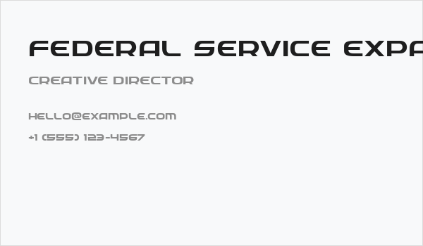 Federal Service Expanded Business Card