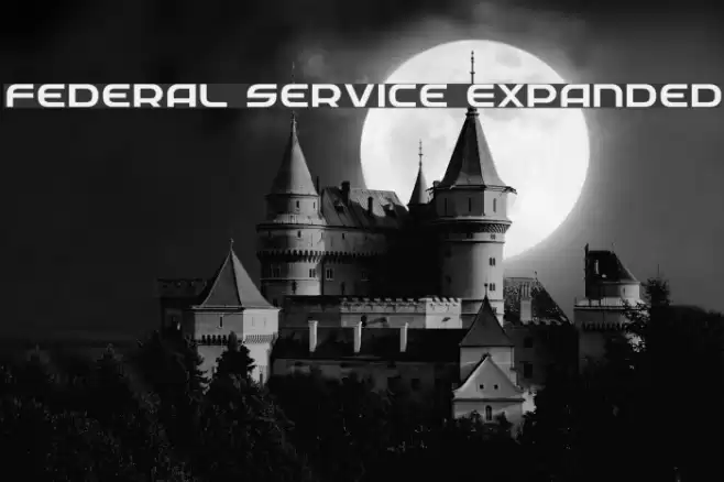 Federal Service Expanded Font examples