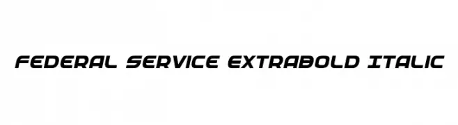 Federal Service ExtraBold Italic  font caratteri gratis