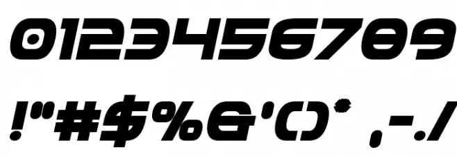 Federal Service ExtraBold Italic Font OTHER CHARS