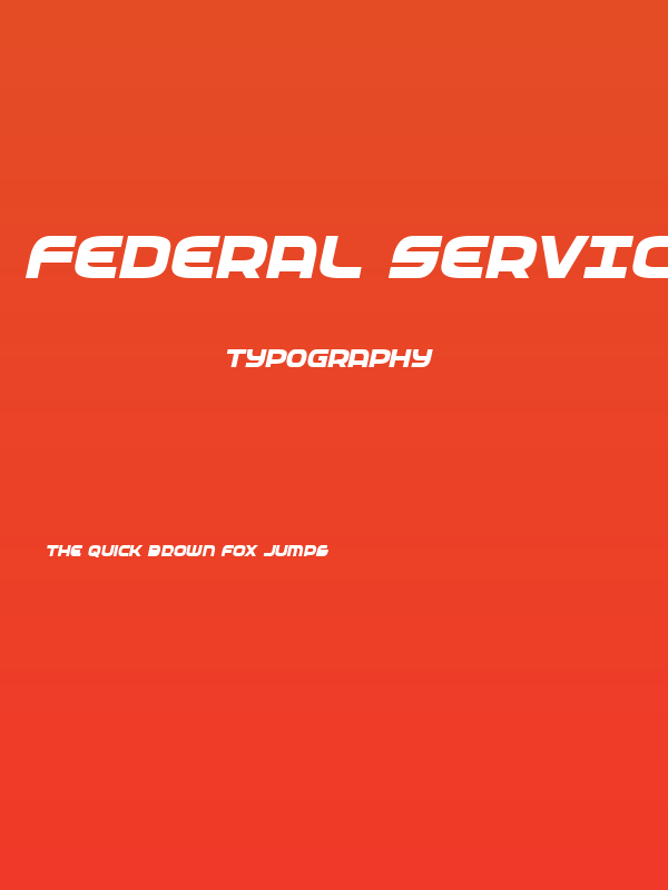 Federal Service ExtraBold Italic Poster