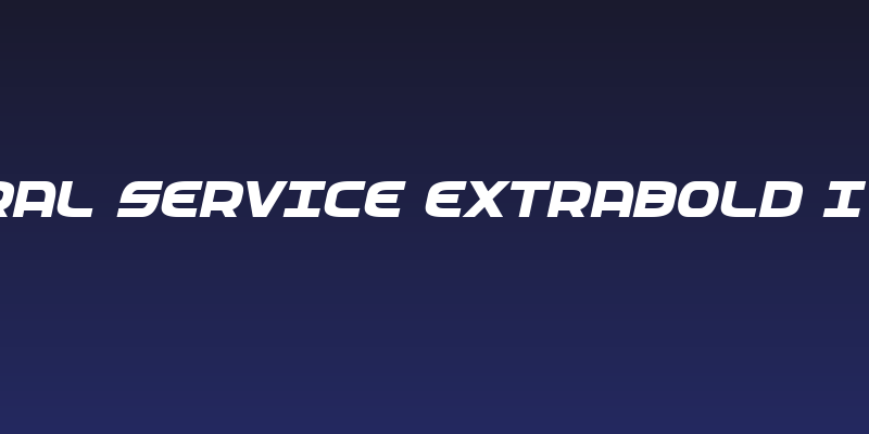 Federal Service ExtraBold Italic Social Header