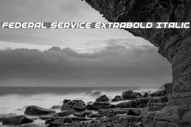 Federal Service ExtraBold Italic フォント examples