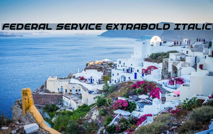 Federal Service ExtraBold Italic フォント examples