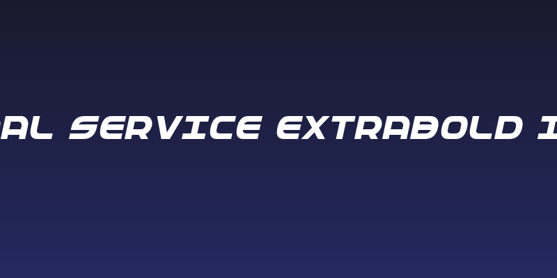 Federal Service ExtraBold Italic Social Header