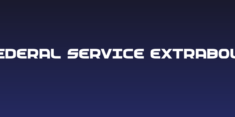 Federal Service ExtraBold Social Header