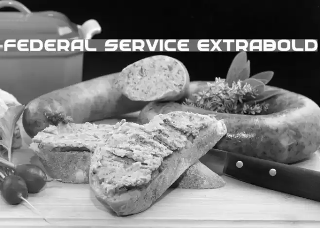 Federal Service ExtraBold Font examples